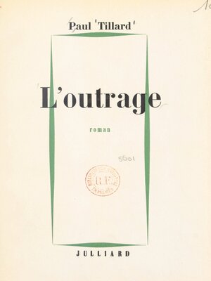 cover image of L'outrage